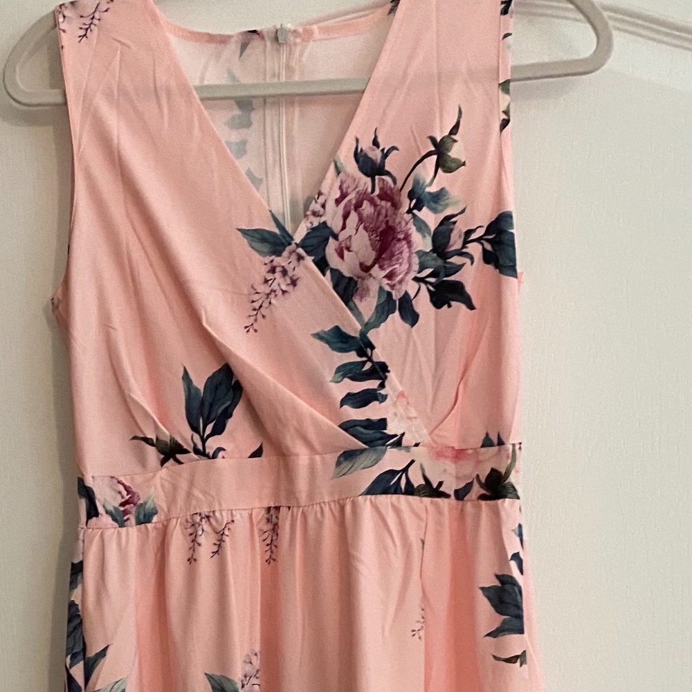 Pink floral dress